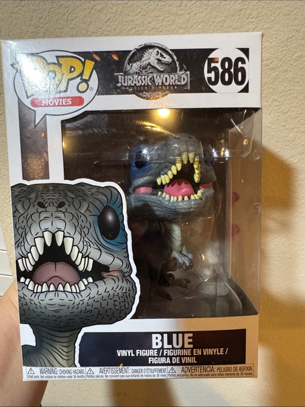 Funko Jurassic World Blue Raptor Pop! Vinyl Figure - Blue, Yellow, Pink